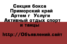 Секция бокса. - Приморский край, Артем г. Услуги » Активный отдых,спорт и танцы   